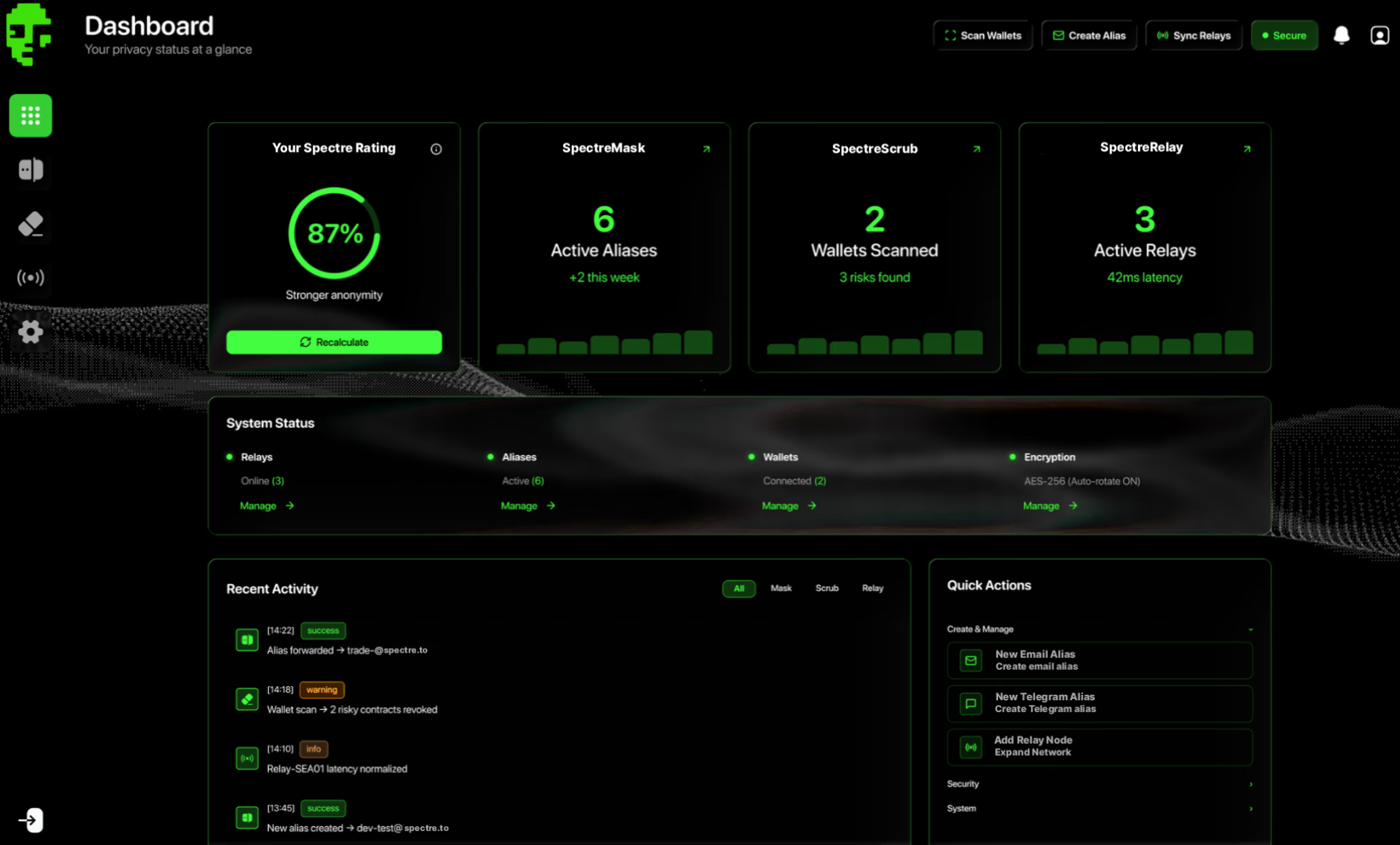 Spectre Dashboard UI